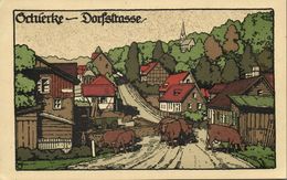 SCHIERKE, Wernigerode, Dorfstrasse (1910s) Steindruck AK - Schierke