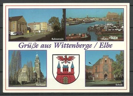 Deutschland Ansichtskarte WITTENBERGE 1991 Gesendet, Mit Briefmarke NB! Eine Ecke Leicht Geknickt! - Wittenberge