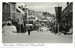 BRAUNLAGE, Blick In Die Elbingeröder Straße, Schnee-Szene (1954) AK - Braunlage