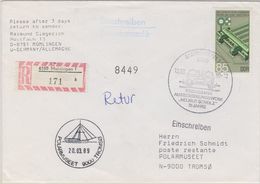 Norway 1989 Return R-letter Ca Polarmuseet Tromso Ca 20.3.89 (41014) - Andere & Zonder Classificatie