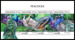 MALDIVES 2018 MNH** Peacock Pfauen Paons M/S - IMPERFORATED - DH1841 - Paons