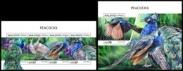 MALDIVES 2018 MNH** Peacock Pfauen Paons M/S+S/S - IMPERFORATED - DH1841 - Paons