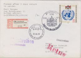 Spitzbergen 1989 Return R-letter Isfjord Pa Svalbard Ca 3.4.89 (41015) - Other & Unclassified