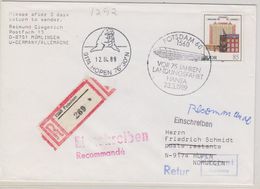 Spitzbergen 1989 Return R-letter Hopen  Ca 12.4.89 (41017) - Autres & Non Classés