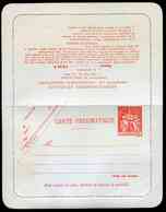 PNEUMATIQUE Type Chaplain De 1981 "12,00 Papier Blanc, Timbre Orange" - Pneumatic Post
