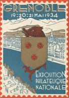 Entier CP Commémorative TSC 20c Lilas Rose Semeuse Camée Ill Draim Exposition Philatélique Nationale Grenoble Mai 1934 - Standard Postcards & Stamped On Demand (before 1995)