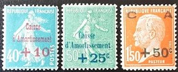 FRANCE Y&T N°246*-247*-248** Caisse D'amortissement Neuf Gomme - 1927-31 Cassa Di Ammortamento