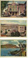 3 CARTES POSTALES ISTRES BOUCHES DU RHONE Castella Pavillons Militaire Place De La Mairie - Istres