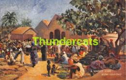 CPA GHANA GOLD COAST ARTIST SIGNED CHEESMAN ILLUSTRATEUR RAPHAEL TUCK A MARKET SCENE ACCRA - Ghana - Gold Coast