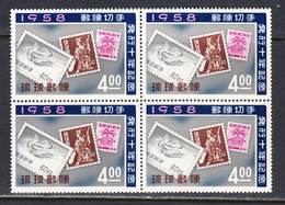 Ryukyu Islands 1958 Mint No Hinge, Block, Sc# 43 - Ryukyu Islands