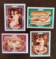 AJMAN TABLEAUX/PAINTING, IMPRESSIONNISTES - Michel N°435/8 ** MNH.  RENOIR,Corot, Rubens, Boucher - Impresionismo