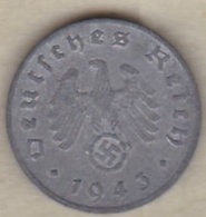 1 Reichspfennig 1943 F (STUTGART)  En Zinc - 1 Reichspfennig