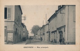 CPA 40 GRENADE SUR ADOUR Rue Principale Animée - Other & Unclassified