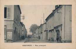 CPA 40 GRENADE SUR ADOUR Rue Principale Animée - Altri & Non Classificati