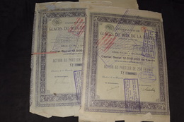 2X Glaces Du Midi De La Russie 250 Francs Capital 12 000 000 Francs 1919 (4) - Russie