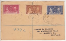 Leeward Islands 1937 Coronation Registered Used, Set Of 3 - Leeward  Islands