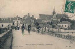 CPA 49 BOUCHEMAINE Vue Générale Cyclistes Sur Le Pont - Angers