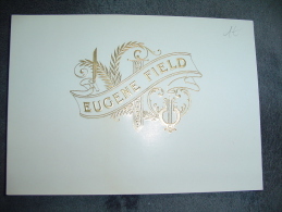Ancien Papier Intérieur De Boite à Cigare   Excellent état  Eugene Field - Documents