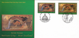 New Zealand 2002 FDC Scott #1834 Vatican #1232 Christmas Joint Issue - FDC