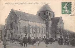 Savigny En Sancerre       18      Place De L'Eglise  Et Jour De Marché    (voir Scan) - Sonstige & Ohne Zuordnung