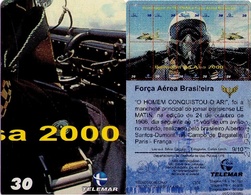 TARJETA TELEFONICA DE BRASIL. FUERZA AÉREA BRASILEÑA, SEMANA DA ASA  PUZZLE 9/10 - 10/2000. (514) - Avions
