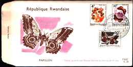 72808) FDC DEL Ruanda - 1965 Farfalle  3v . 27-9-1965 - 1962-1969