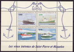 Saint Pierre & Miquelon Bloc Feuillet 1994 Y&T N°BF4 - Michel N°B3 *** - Vieux Bateaux - Blocks & Sheetlets