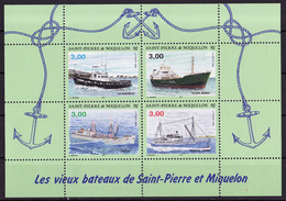 Saint Pierre & Miquelon Bloc Feuillet 1996 Y&T N°BF5 - Michel N°B4 *** - Vieux Bateaux - Blocks & Sheetlets