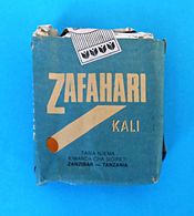 ZAFAHARI Kali - ZANZIBAR-TANZANIA - 20. Cigarettes Antique Empty Box Cigarette Zigaretten Sigarette Cigarrillos Cigarros - Tabaksdozen (leeg)