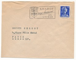 Enveloppe - OMEC Secap - LIVAROT Pays Charmant Près Lisieux - 1958 - Oblitérations Mécaniques (flammes)