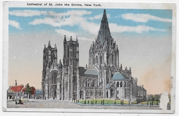 NEW YORK - CATHEDRAL OF ST JOHN THE DIVINE - ABIMEE EN BAS A DROITE - CPA NON VOYAGEE - Churches