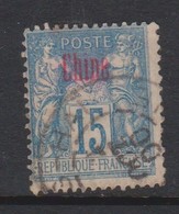 France-Offices In China 1894 15c Blue Overprinted Chine,used - Oblitérés