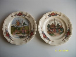 2 Assiettes Signées H.LOUX - Sarreguemines (FRA)