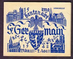 TIMBRE .FRANCE. CARNET. VIGNETTE. VIGNETTES. ERINNOPHILIE  .........ST GERMAIN AUXERRE - Blocks Und Markenheftchen