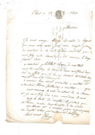 Lettre Adressée A Un Notaire Obliteration Baigneux Les Juifs Datant De 1840 - Seals Of Generality