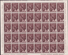 1967 Italia Italy Repubblica GIURAMENTO DI PONTIDA 40 Serie In Foglio MNH** Sheet - Ganze Bögen