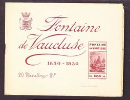 TIMBRE .FRANCE. CARNET. VIGNETTE. VIGNETTES. ERINNOPHILIE  ......FONTAINE DE VAUCLUSE - Blocs & Carnets