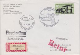 Norway 1989 Alesund Return R-letter Ca Alesud 16.05.89 (41039) - Autres & Non Classés