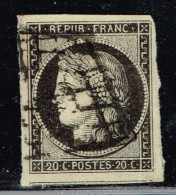 A4b-N°3a  Noir Sur Blanc  Sans Défaut Belles Marges - 1849-1850 Cérès