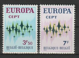 MiNr. 1678 - 1679 Belgien       1972, 29. April. Europa. - Nuevos