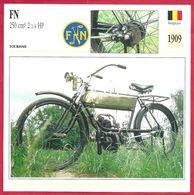 FN 250 Cm3 2 1/4 HP. Moto De Tourisme. Belgique. 1909. En Avance Sur Son Temps. - Deportes