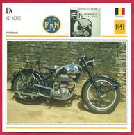 FN 425 M XIII. Moto De Tourisme. Belgique. 1951. La Plus Belle FN De L'après Guerre. - Deportes