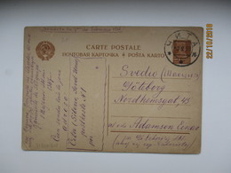 1928 RUSSIA USSR ZA BAIKAL , CHITA TSHITA POSTAL STATIONERY TO SWEDEN GÖTEBORG , ESPERANTO  , 0 - ...-1949