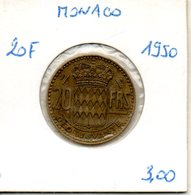 Monaco. Rainier III. 20 Francs 1950 - 1949-1956 Oude Frank