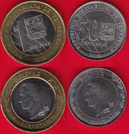 Venezuela Set Of 2 Coins: 50 Centimos - 1 Bolivar 2018 UNC - Venezuela