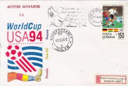 73693- USA'94 SOCCER WORLD CUP, REGISTERED SPECIAL COVER, 1994, ROMANIA - 1994 – États-Unis