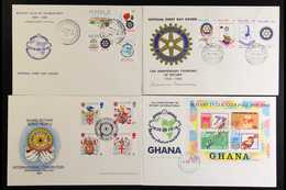 1970-1984 ROTARY INTERNATIONAL COVERS COLLECTION. An ALL WORLD Collection Of Illustrated Unaddressed First Day Covers &  - Autres & Non Classés