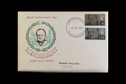 CHURCHILL 1965-67 COMMONWEALTH SUPERB FDC'S COLLECTION A Small Cover Album Displaying Complete Sets On Illustrated Unadd - Andere & Zonder Classificatie