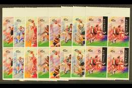 1996 Centenary Of Football League Complete Set Of Self-adhesive Booklet Panes Of 4, SG 1606a/21a, Never Hinged Mint, Fre - Autres & Non Classés