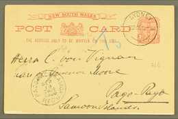 NEW SOUTH WALES UNUSUAL DESTINATION, 1905 1d Stationery Picture Postcard (Govetts Leap), Posted Sydney, 2.9.05, Addresse - Autres & Non Classés